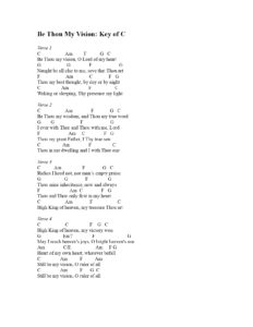 FREE Be Thou My Vision Chord Charts (3 Keys!)